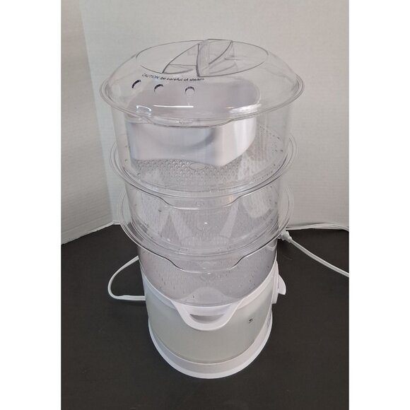 Crofton 3-Tier Food Steamer Model HY-4402 w Rice Tray 800W NEW Open Box Tested - Picture 5 of 15